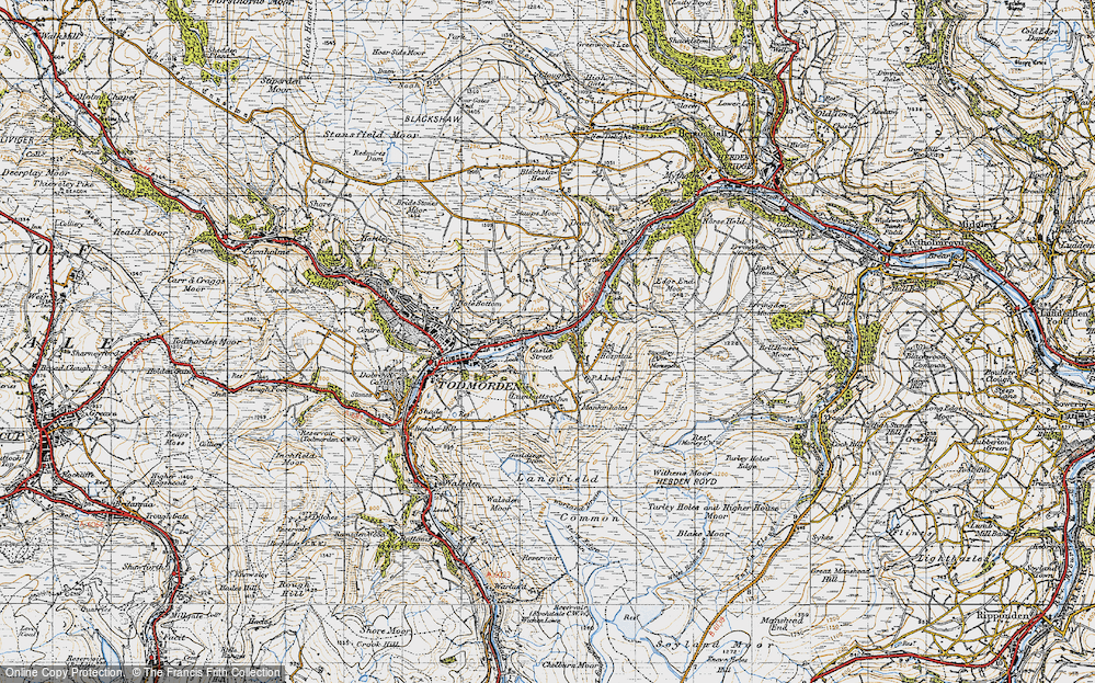 Old Map of Castle Street, 1947 in 1947