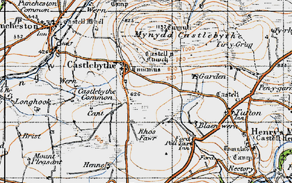 Old map of Castlebythe in 1946