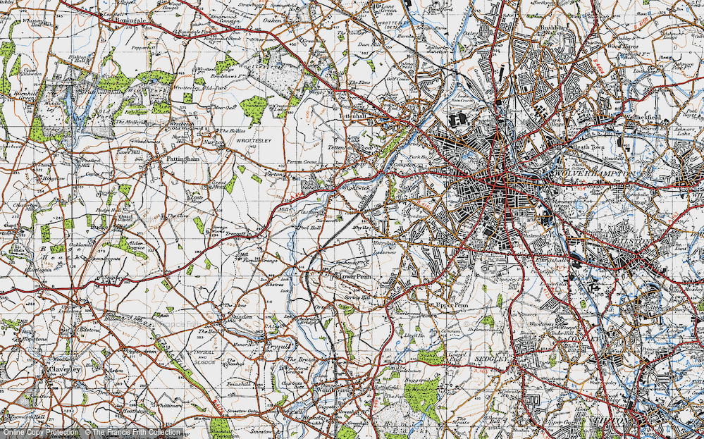 Old Map of Castlecroft, 1946 in 1946