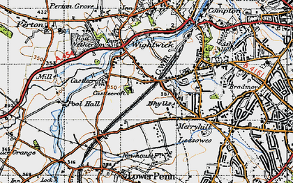 Old map of Castlecroft in 1946