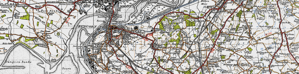 Old map of Castlefields in 1947