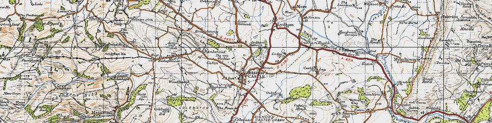 Old map of Castlegreen in 1947