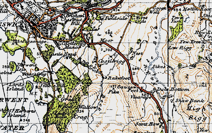 Old map of Brockle Beck in 1947