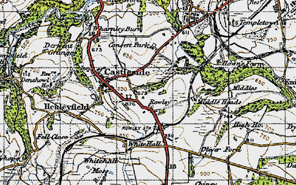 Old map of Castleside in 1947