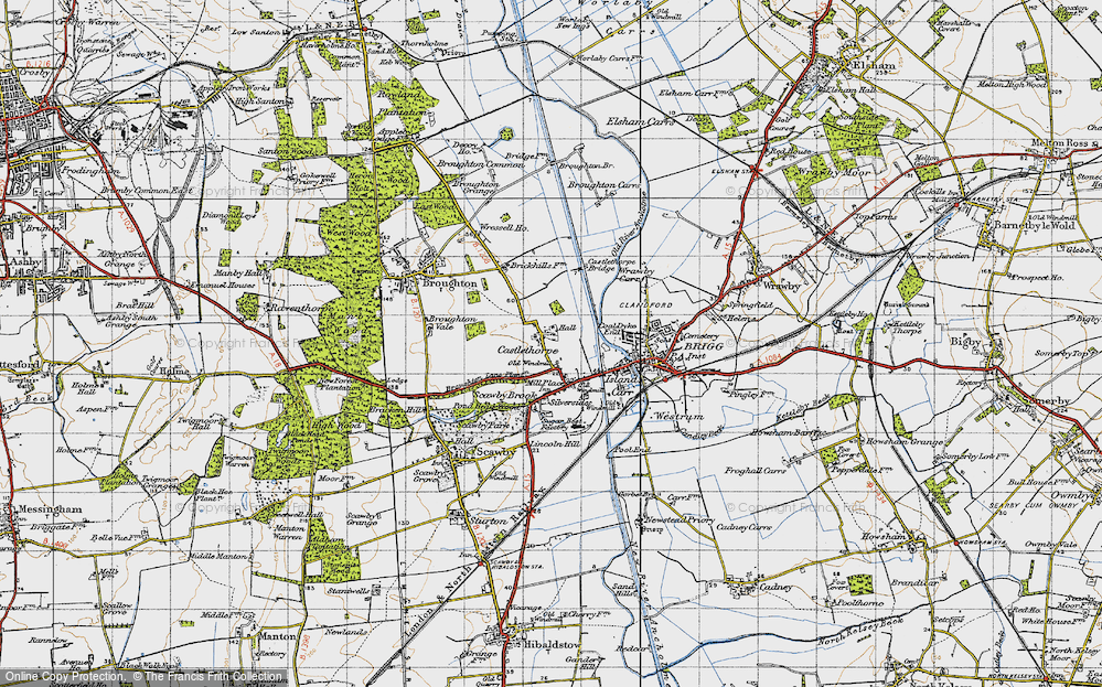 Old Map of Castlethorpe, 1947 in 1947