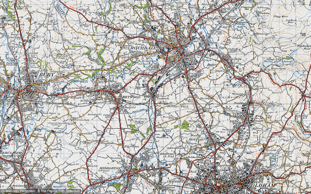 Old Map of Castleton, 1947 in 1947