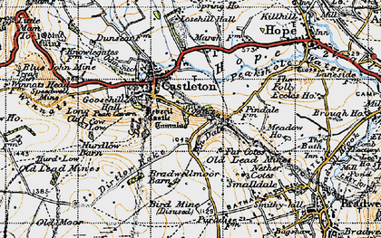 Old map of Limestone Way in 1947