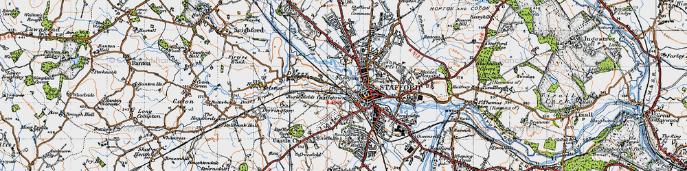 Old map of Castletown in 1946