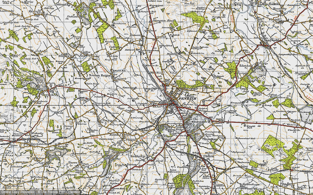 Old Map of Historic Map covering Wildriggs in 1947