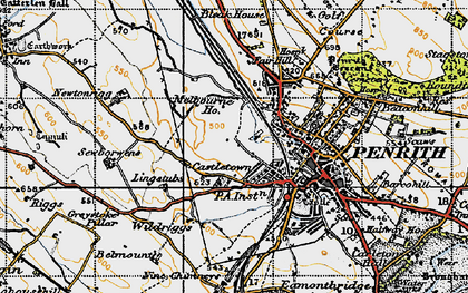 Old map of Bell Mount in 1947