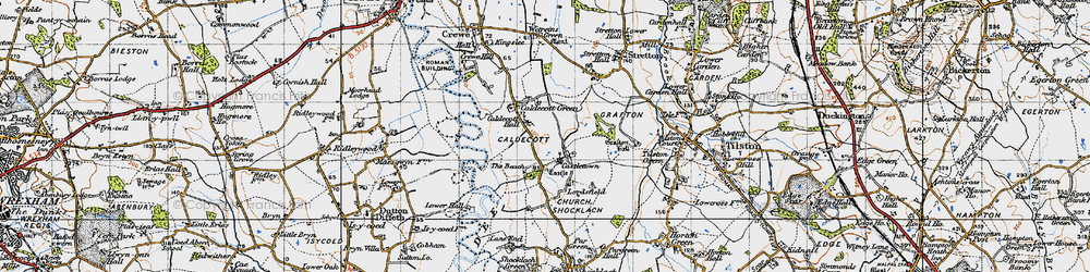 Old map of Castletown in 1947