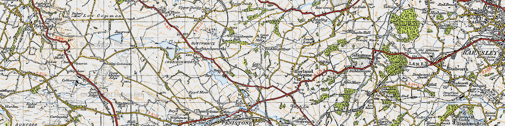 Old map of Broad Oak in 1947