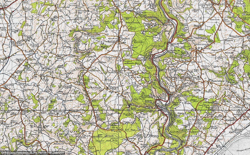 Old Map of Catbrook, 1946 in 1946