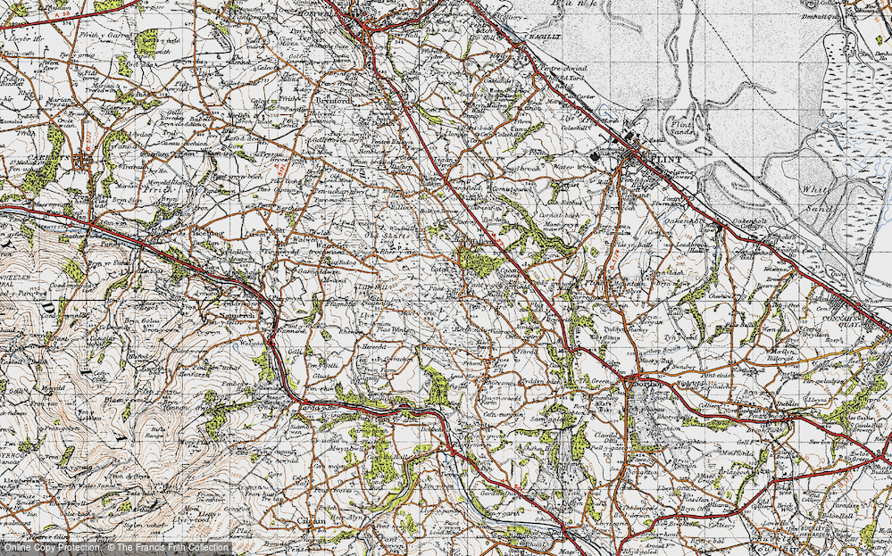 Old Map of Catch, 1947 in 1947
