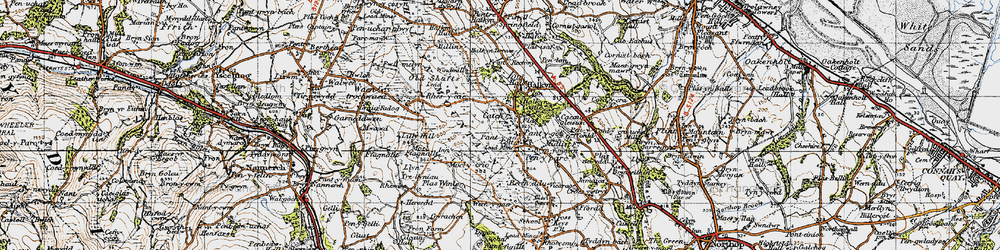Old map of Catch in 1947