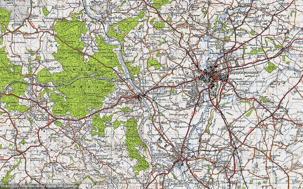 Old Map of Catchems End, 1947 in 1947
