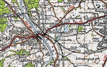 Old map of Catchems End in 1947