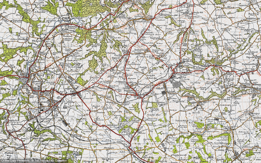 Old Map of Catchgate, 1947 in 1947
