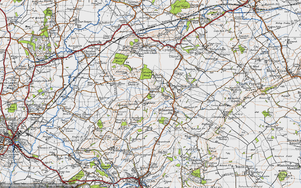 Old Map of Catcomb, 1947 in 1947
