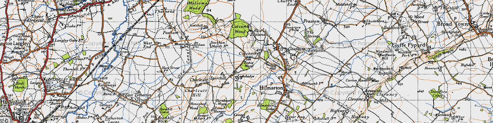 Old map of Catcomb in 1947