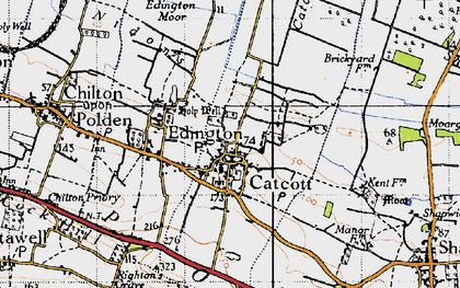 Old map of Catcott in 1946