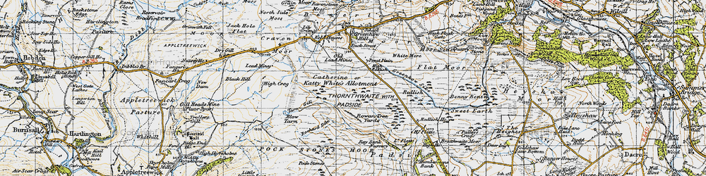 Old map of Catherine in 1947