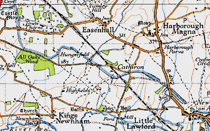 Old map of Cathiron in 1946
