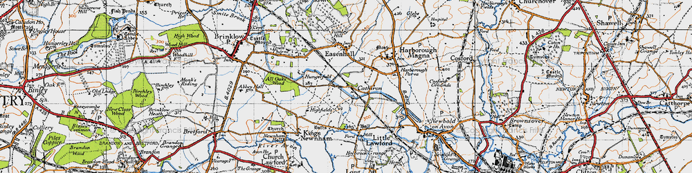 Old map of Cathiron in 1946