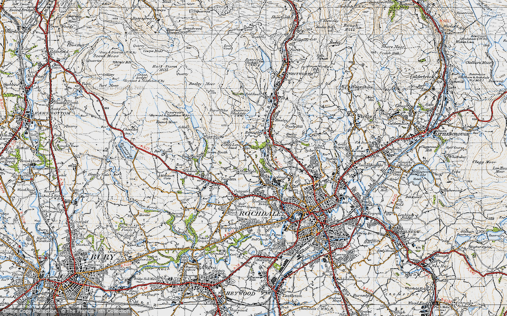 Old Map of Catley Lane Head, 1947 in 1947