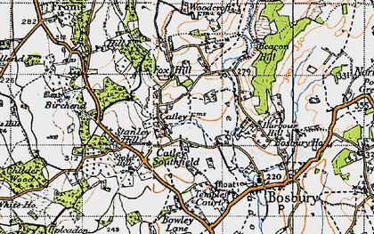 Old map of Catley Southfield in 1947