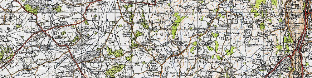 Old map of Catley Southfield in 1947