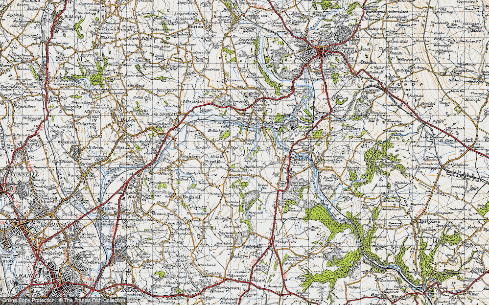 Old Map of Cats Edge, 1946 in 1946