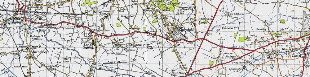 Old map of Catsgore in 1945
