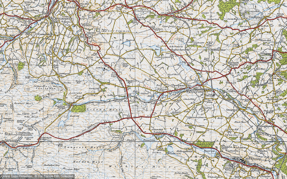 Old Map of Catshaw, 1947 in 1947