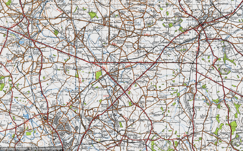 Old Map of Catshill, 1946 in 1946