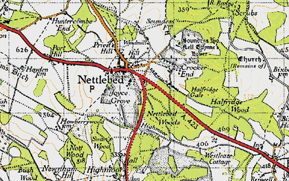 Old map of Catslip in 1947