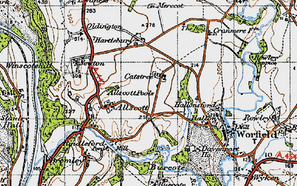 Old map of Catstree in 1946