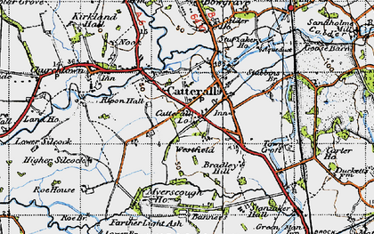 Old map of Catterall in 1947