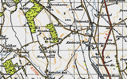 Old map of Catterlen in 1947