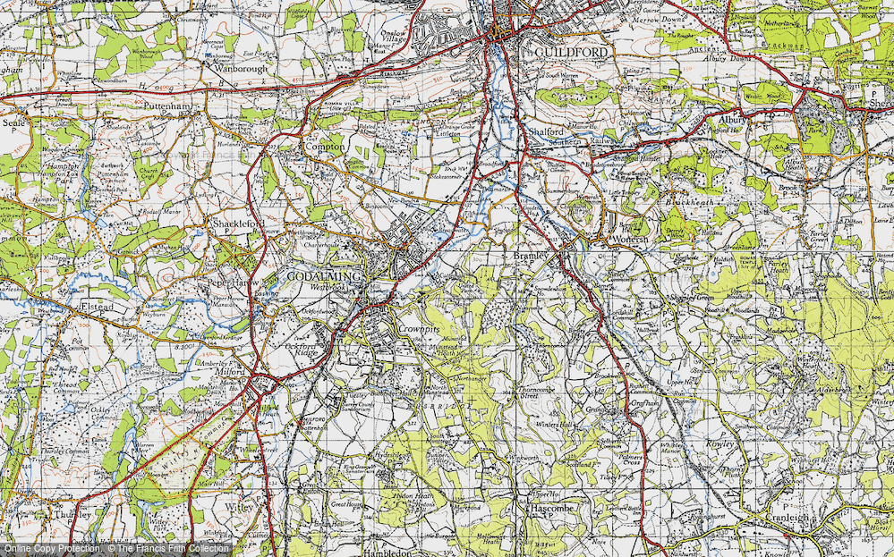 Old Map of Catteshall, 1940 in 1940