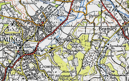 Old map of Catteshall in 1940