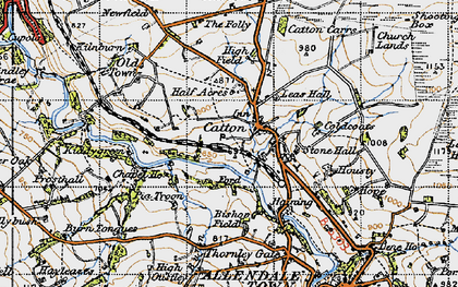 Old map of Catton in 1947