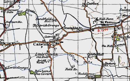 Old map of Catwick in 1947
