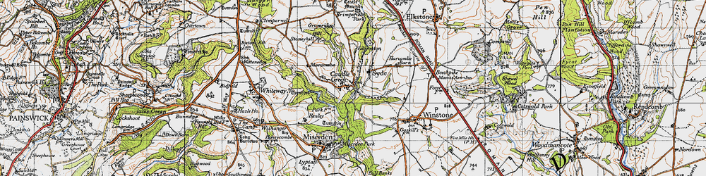 Old map of Caudle Green in 1946