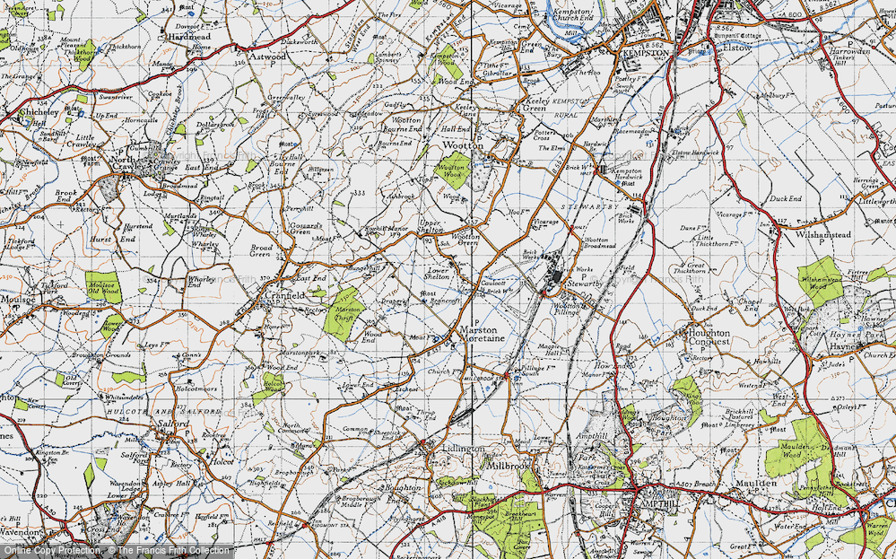 Old Map of Caulcott, 1946 in 1946