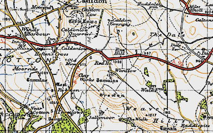Old map of Wardlow in 1946
