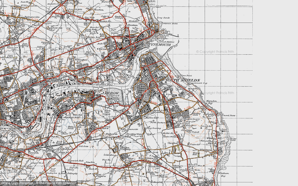 Old Map of Cauldwell, 1947 in 1947