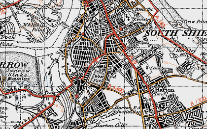 Old map of Cauldwell in 1947