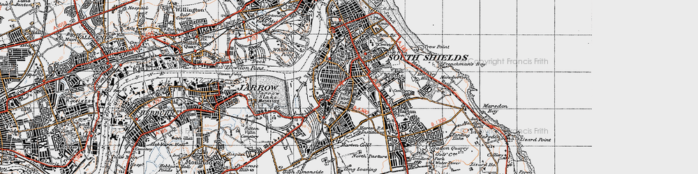 Old map of Cauldwell in 1947