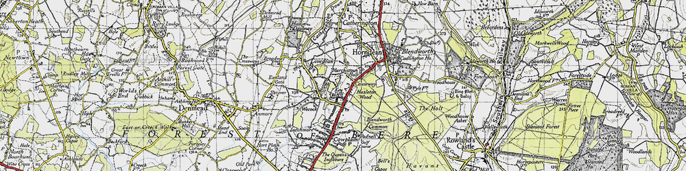 Old map of Causeway in 1945